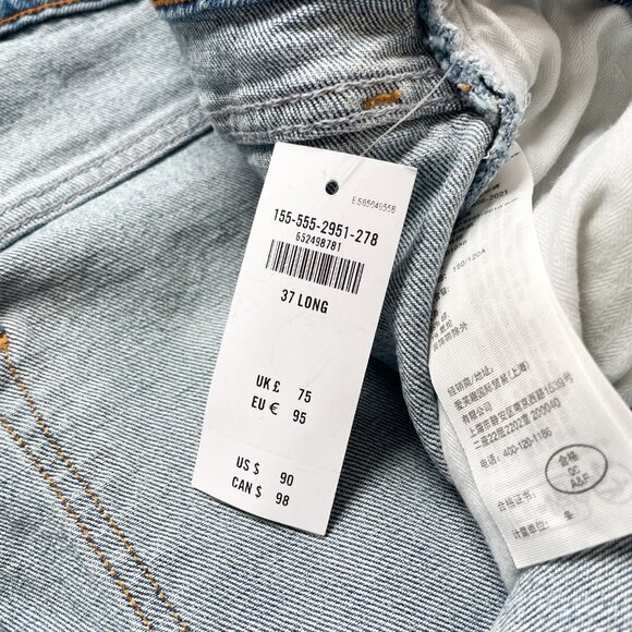 Abercrombie Curve Love 90s Relaxed Jean High Rise Medium Plus Size 37 24 NEW NWT - Picture 6 of 12